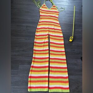 Akira knit wide leg jumpsuit NWT medium spring summer vacation party